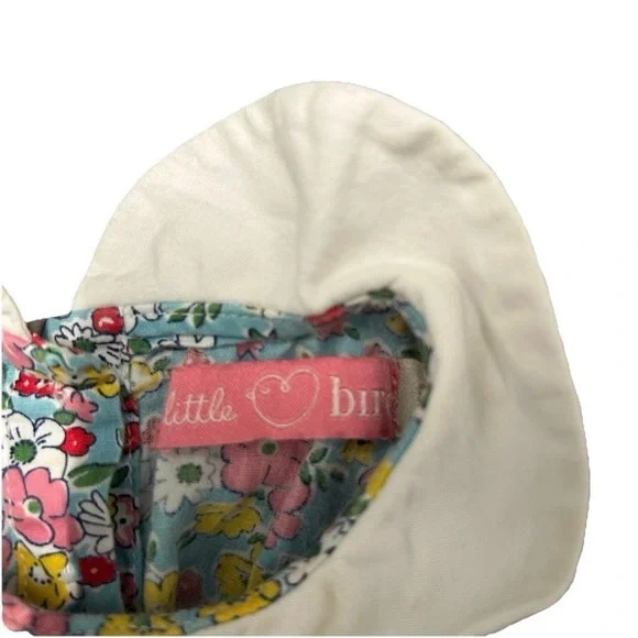 Baby Girl Little Bird Collard Smocked Floral Spring Dress Size 9-12 Months - Picture 3 of 5